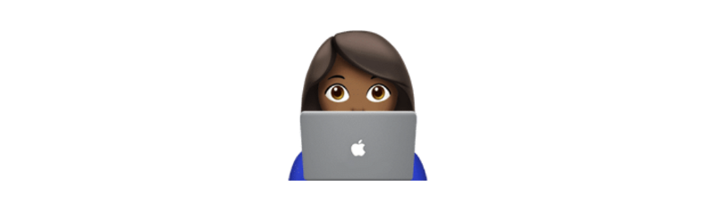 medium dark skin woman technologist emoji