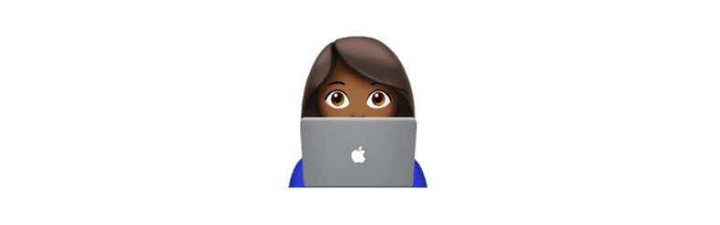 woman on pc emoji